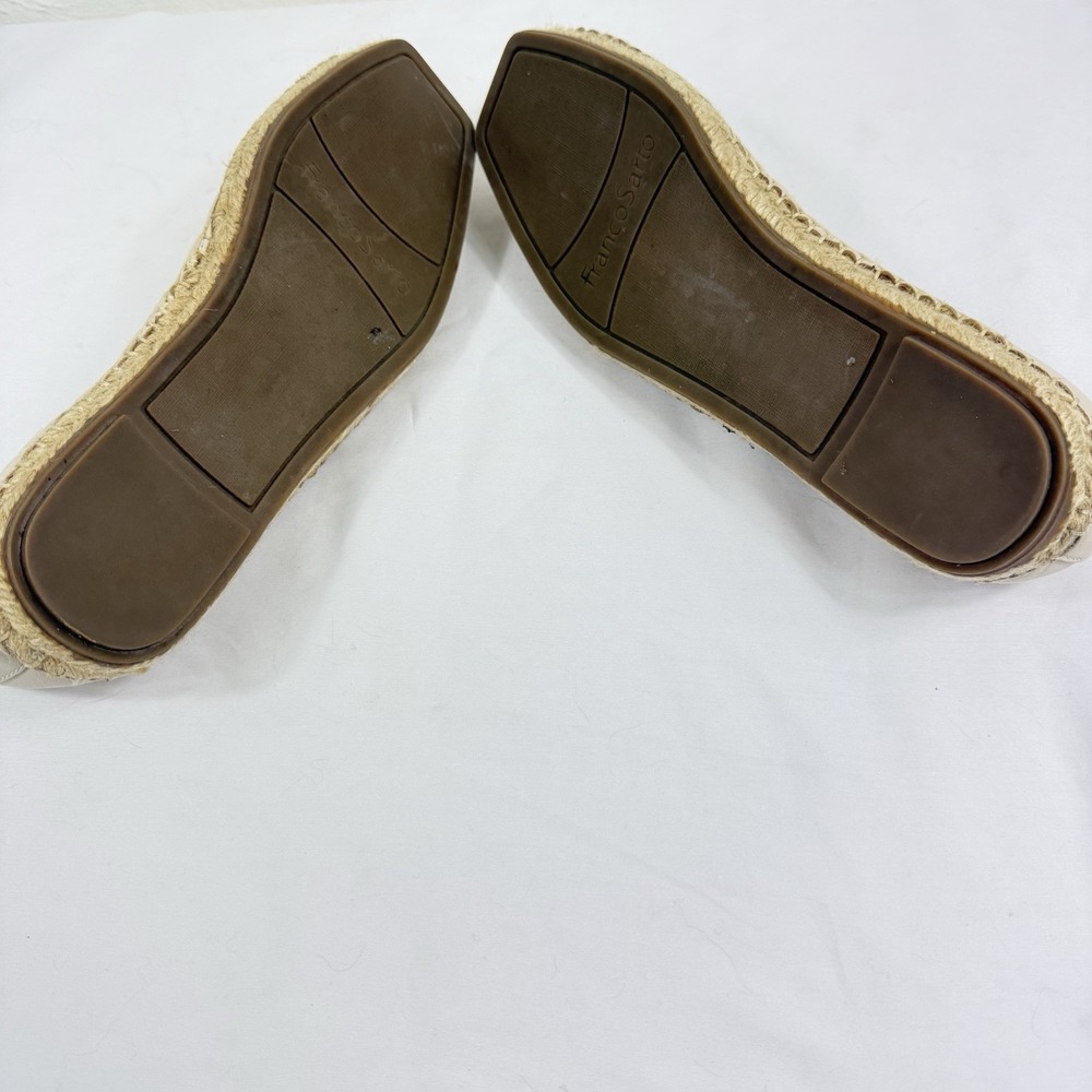 Franco Sarto Women's 9.5 Kiya Loafer Espadrille Cream Quilted Flat Shoe - Picture 8 of 9
